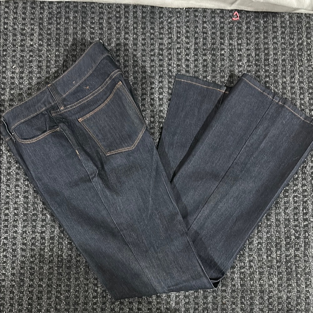 The Limited Blue Flare Wide Leg Denim